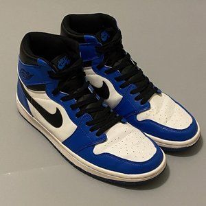 Jordan Athletic Shoes in Blue, White, and Black